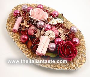 piatto decorato a mano con pot-pourri,decorazione fai-da-te di Natale