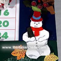 advent calendar, Italian style: snowman detail