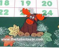 DIY Advent calendar: Santa's elk detail