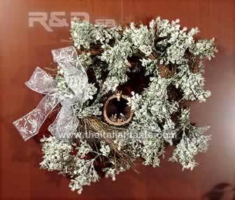 Christmas wreath with a Nativity scene