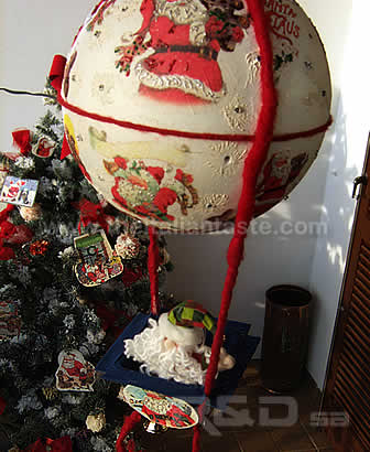 Handmade balloon with Santa