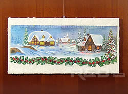 main door decoration with winter panel