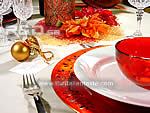 segnaposto natalizio semplice da realizzare e da abbinare ad altre decorazioni rosso arancio