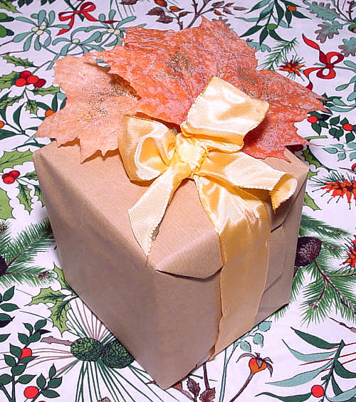 regalo con carta da pacchi