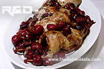 Quails with cherries