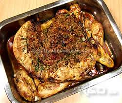 Baked guinea fowl