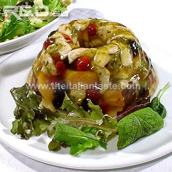 aspic made with turkey meat and fruit
