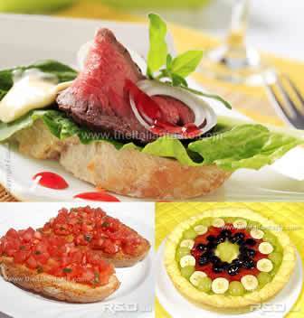 summer menu, Iyaly style,  photos of the dishes