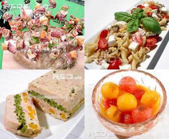 summer menu with cold dishes prepared in advance