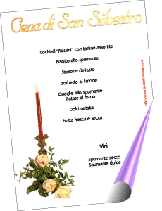 Modello per il menu