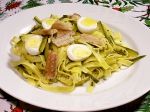Tagliatelle con anguilla affumicata