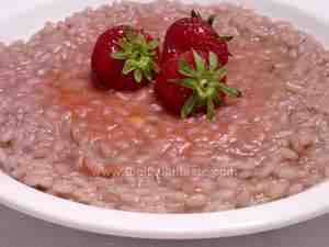risotto with strawberries