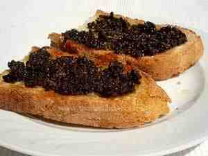 Black truffles on toast