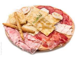little piadinas and fried gnocchi with cold meats
