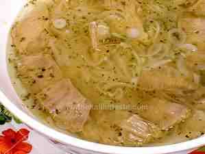 marinated boiled beef (carpione meat)