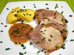 Pineapple-flavoured roast pork - Our recipe