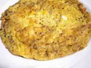 Omelette (frittata) with black truffles, Italy-style