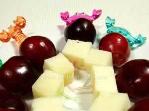 Cheese-and-cherry skewers