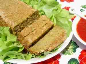 savory cake with green beans & peas. Vegetarian terrine