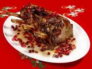 veal rib roast with pomegranate