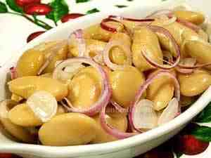 Beans and onions, cold version
