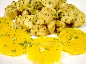 Fesa di tacchino cotta in padella profumata all'arancia