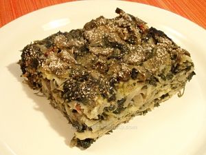 Lasagne vegetariane ai carciofi, asparagi e spinaci