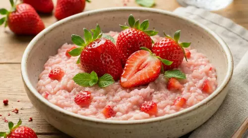 Strawberry risotto