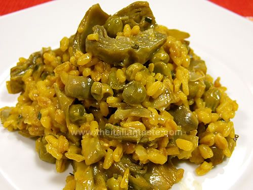 Risotto With Artichokes & Peas