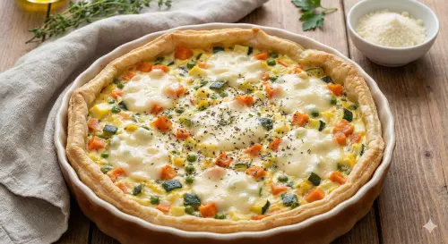 Assorted vegetables pie