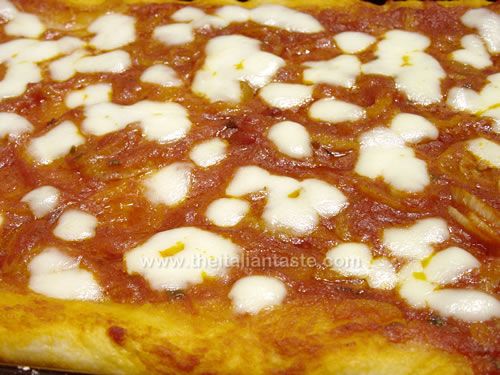 Pizza with onions