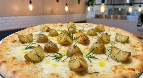 Pizza with potatoes