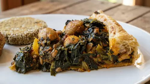 Savory tart with kale