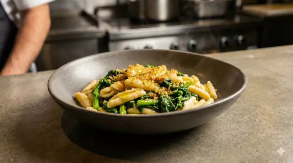 Cavatelli with turnip tops