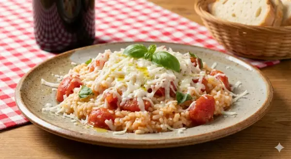 Tomato & mozzarella cheese rice