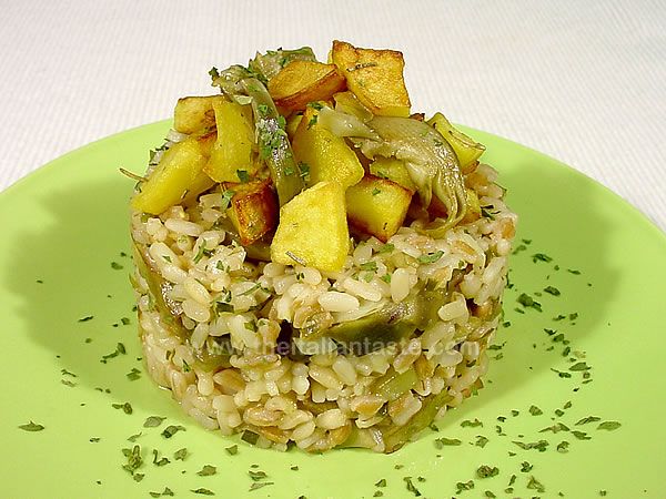 Artichoke-and-potato risotto
