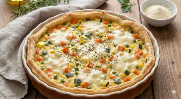 Assorted vegetable pie