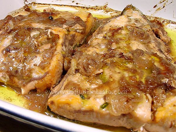 Wine-flavored salmon