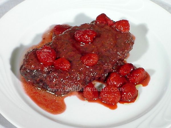 Raspberry-flavored duck breasts