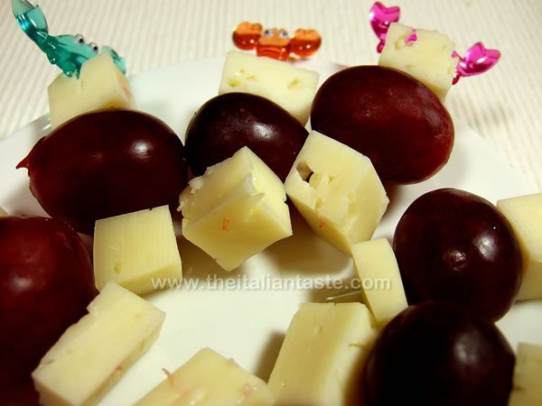 Grape-and-cheese skewers