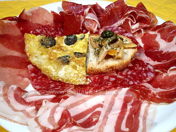 Assorted antipasto platter, Umbria-style