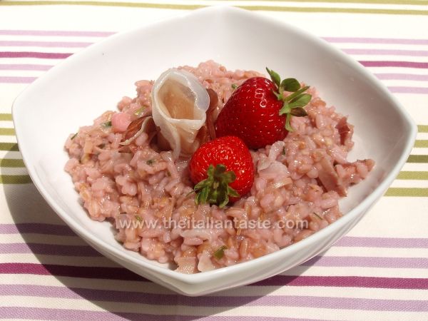 Risotto alle fragole e speck