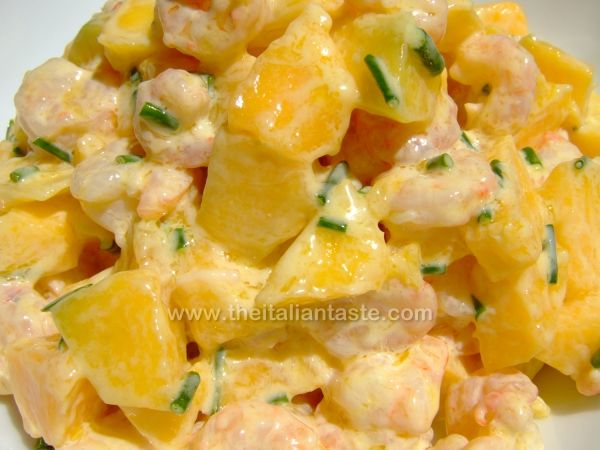 Prawn and mango salad