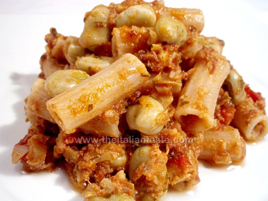 Fava bean-and-artichoke pasta sauce, Maremma-style