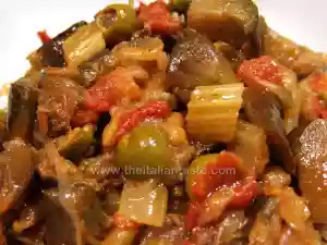 Sicilian caponata or eggplant stew