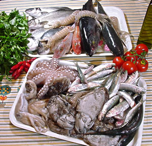 Pesce, crostacei e molluschi